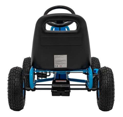 Gokart na Pedały AIR PerHour dla dzieci Niebieski + Hamulec ręczny + Pompowane koła + Regulacja siedzenia Gokart na Pedały AIR PerHour dla dzieci Niebieski + Hamulec ręczny + Pompowane koła + Regulacja siedzenia