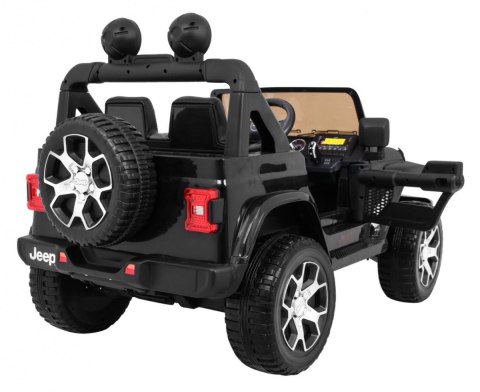 Jeep Wrangler Rubicon na akumulator dla dzieci Czarny + Pilot + Radio MP3 LED + Koła EVA Jeep Wrangler Rubicon na akumulator dla dzieci Czarny + Pilot + Radio MP3 LED + Koła EVA