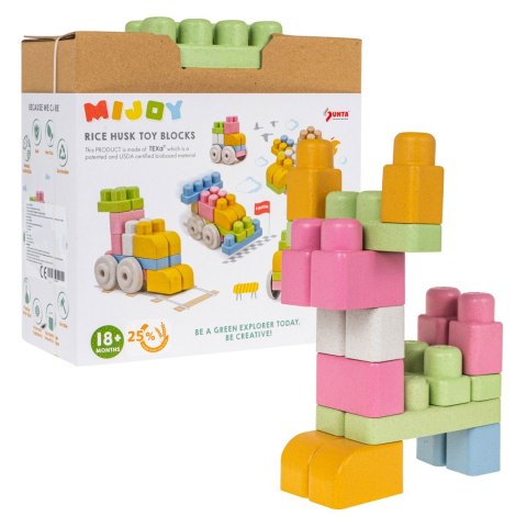 Klocki BIO dla dzieci 18m+ Zestaw 30 el. + Biotworzywo + Pastelowe kolory + Okrągłe brzegi Klocki BIO dla dzieci 18m+ Zestaw 30 el. + Biotworzywo + Pastelowe kolory + Okrągłe brzegi