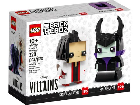 LEGO 40620 BrickHeadz Cruella i Diabolina LEGO 40620 BrickHeadz Cruella i Diabolina