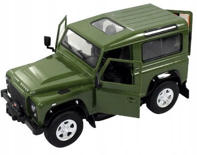 Land Rover Defender zielony RASTAR model 1:14 Zdalnie sterowanie auto + Pilot 2,4 GHz + Ręcznie otwierane drzwi Land Rover Defender zielony RASTAR model 1:14 Zdalnie sterowanie auto + Pilot 2,4 GHz + Ręcznie otwierane drzwi