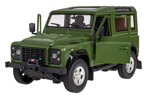 Land Rover Defender zielony RASTAR model 1:14 Zdalnie sterowanie auto + Pilot 2,4 GHz + Ręcznie otwierane drzwi Land Rover Defender zielony RASTAR model 1:14 Zdalnie sterowanie auto + Pilot 2,4 GHz + Ręcznie otwierane drzwi