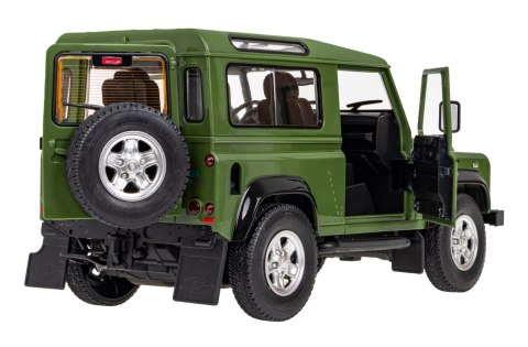 Land Rover Defender zielony RASTAR model 1:14 Zdalnie sterowanie auto + Pilot 2,4 GHz + Ręcznie otwierane drzwi Land Rover Defender zielony RASTAR model 1:14 Zdalnie sterowanie auto + Pilot 2,4 GHz + Ręcznie otwierane drzwi
