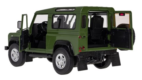 Land Rover Defender zielony RASTAR model 1:14 Zdalnie sterowanie auto + Pilot 2,4 GHz + Ręcznie otwierane drzwi Land Rover Defender zielony RASTAR model 1:14 Zdalnie sterowanie auto + Pilot 2,4 GHz + Ręcznie otwierane drzwi