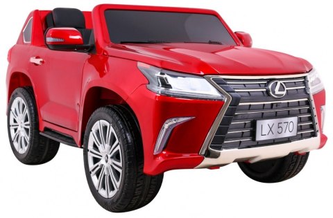 Lexus LX570 Lakierowane Autko dla 2 dzieci Czerwony + Pilot + Koła EVA + Radio MP3 LED Lexus LX570 Lakierowane Autko dla 2 dzieci Czerwony + Pilot + Koła EVA + Radio MP3 LED