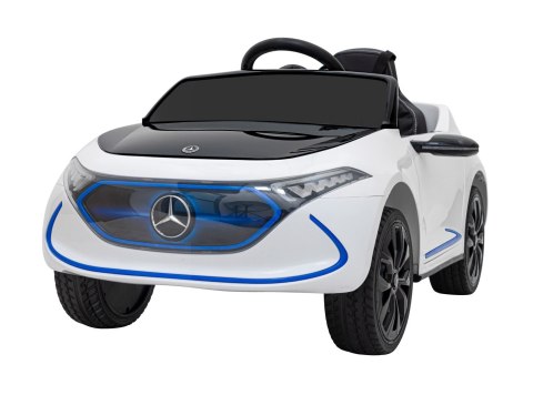 Mercedes Benz AMG EQA dla dzieci Biały + Pilot + 5-punktowe pasy + EVA + Wyświetlacz MP3 + LED Mercedes Benz AMG EQA dla dzieci Biały + Pilot + 5-punktowe pasy + EVA + Wyświetlacz MP3 + LED
