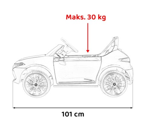 Mercedes Benz AMG EQA dla dzieci Biały + Pilot + 5-punktowe pasy + EVA + Wyświetlacz MP3 + LED Mercedes Benz AMG EQA dla dzieci Biały + Pilot + 5-punktowe pasy + EVA + Wyświetlacz MP3 + LED