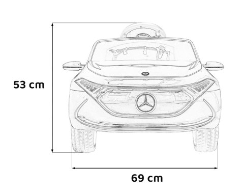 Mercedes Benz AMG EQA dla dzieci Biały + Pilot + 5-punktowe pasy + EVA + Wyświetlacz MP3 + LED Mercedes Benz AMG EQA dla dzieci Biały + Pilot + 5-punktowe pasy + EVA + Wyświetlacz MP3 + LED