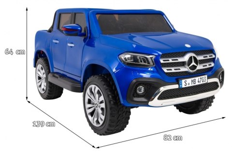 Mercedes Benz X-Class dla dzieci Lakier Niebieski + Pilot + Napęd 4x4 + MP4 + Bagażnik + EVA Mercedes Benz X-Class dla dzieci Lakier Niebieski + Pilot + Napęd 4x4 + MP4 + Bagażnik + EVA