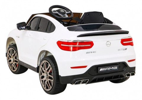 Mercedes Benz GLC63S dla dzieci Biały + Pilot + Napęd 4x4 + MP3 LED + EVA + Wolny Start Mercedes Benz GLC63S dla dzieci Biały + Pilot + Napęd 4x4 + MP3 LED + EVA + Wolny Start