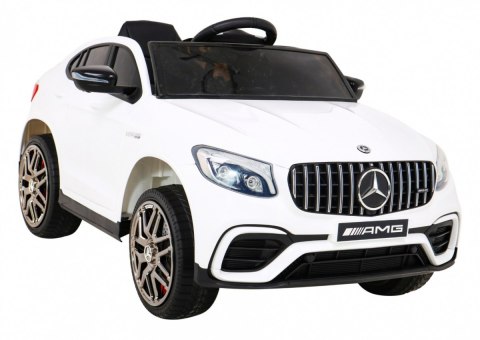 Mercedes Benz GLC63S dla dzieci Biały + Pilot + Napęd 4x4 + MP3 LED + EVA + Wolny Start Mercedes Benz GLC63S dla dzieci Biały + Pilot + Napęd 4x4 + MP3 LED + EVA + Wolny Start