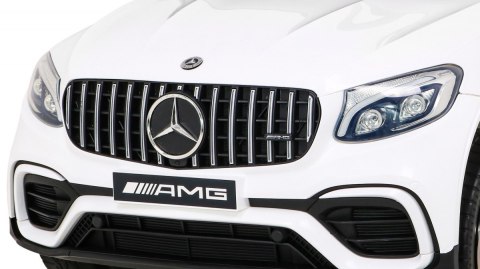 Mercedes Benz GLC63S dla dzieci Biały + Pilot + Napęd 4x4 + MP3 LED + EVA + Wolny Start Mercedes Benz GLC63S dla dzieci Biały + Pilot + Napęd 4x4 + MP3 LED + EVA + Wolny Start