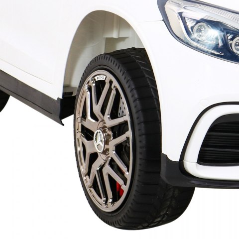 Mercedes Benz GLC63S dla dzieci Biały + Pilot + Napęd 4x4 + MP3 LED + EVA + Wolny Start Mercedes Benz GLC63S dla dzieci Biały + Pilot + Napęd 4x4 + MP3 LED + EVA + Wolny Start