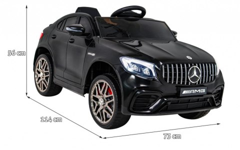 Mercedes Benz GLC63S dla dzieci Czarny + Pilot + Napęd 4x4 + MP3 LED + EVA + Wolny Start Mercedes Benz GLC63S dla dzieci Czarny + Pilot + Napęd 4x4 + MP3 LED + EVA + Wolny Start