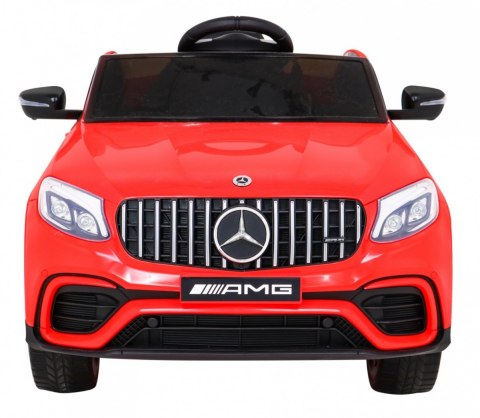 Mercedes Benz GLC63S dla dzieci Czerwony + Pilot + Napęd 4x4 + MP3 LED + EVA + Wolny Start Mercedes Benz GLC63S dla dzieci Czerwony + Pilot + Napęd 4x4 + MP3 LED + EVA + Wolny Start