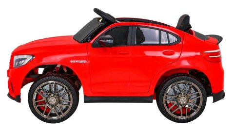 Mercedes Benz GLC63S dla dzieci Czerwony + Pilot + Napęd 4x4 + MP3 LED + EVA + Wolny Start Mercedes Benz GLC63S dla dzieci Czerwony + Pilot + Napęd 4x4 + MP3 LED + EVA + Wolny Start