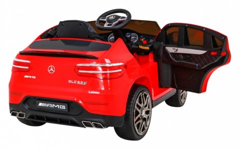 Mercedes Benz GLC63S dla dzieci Czerwony + Pilot + Napęd 4x4 + MP3 LED + EVA + Wolny Start Mercedes Benz GLC63S dla dzieci Czerwony + Pilot + Napęd 4x4 + MP3 LED + EVA + Wolny Start