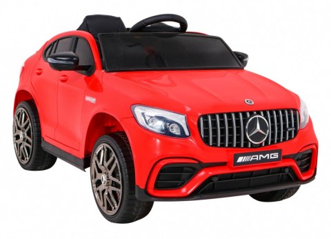 Mercedes Benz GLC63S dla dzieci Czerwony + Pilot + Napęd 4x4 + MP3 LED + EVA + Wolny Start Mercedes Benz GLC63S dla dzieci Czerwony + Pilot + Napęd 4x4 + MP3 LED + EVA + Wolny Start