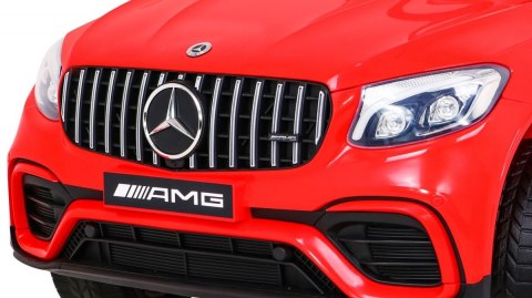 Mercedes Benz GLC63S dla dzieci Czerwony + Pilot + Napęd 4x4 + MP3 LED + EVA + Wolny Start Mercedes Benz GLC63S dla dzieci Czerwony + Pilot + Napęd 4x4 + MP3 LED + EVA + Wolny Start
