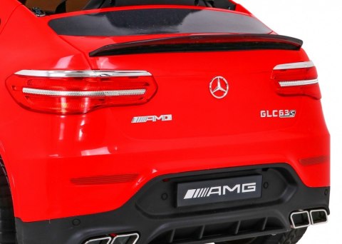 Mercedes Benz GLC63S dla dzieci Czerwony + Pilot + Napęd 4x4 + MP3 LED + EVA + Wolny Start Mercedes Benz GLC63S dla dzieci Czerwony + Pilot + Napęd 4x4 + MP3 LED + EVA + Wolny Start