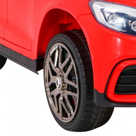 Mercedes Benz GLC63S dla dzieci Czerwony + Pilot + Napęd 4x4 + MP3 LED + EVA + Wolny Start Mercedes Benz GLC63S dla dzieci Czerwony + Pilot + Napęd 4x4 + MP3 LED + EVA + Wolny Start