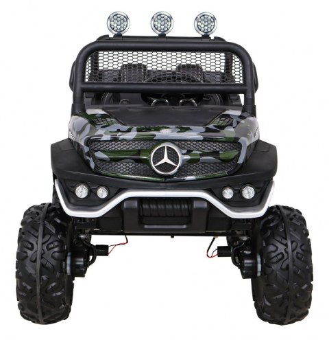 Mercedes Benz Unimog dla dzieci Lakier Moro + Napęd 4x4 + Pilot + Bagażnik + Wolny Start + MP3 LED Mercedes Benz Unimog dla dzieci Lakier Moro + Napęd 4x4 + Pilot + Bagażnik + Wolny Start + MP3 LED