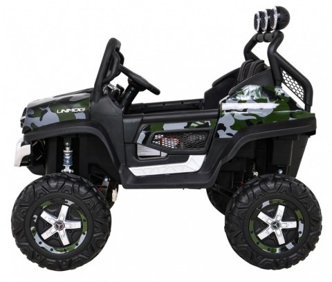 Mercedes Benz Unimog dla dzieci Lakier Moro + Napęd 4x4 + Pilot + Bagażnik + Wolny Start + MP3 LED Mercedes Benz Unimog dla dzieci Lakier Moro + Napęd 4x4 + Pilot + Bagażnik + Wolny Start + MP3 LED