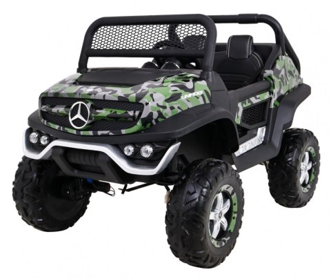 Mercedes Benz Unimog dla dzieci Lakier Moro + Napęd 4x4 + Pilot + Bagażnik + Wolny Start + Radio MP3 + LED Mercedes Benz Unimog dla dzieci Lakier Moro + Napęd 4x4 + Pilot + Bagażnik + Wolny Start + Radio MP3 + LED
