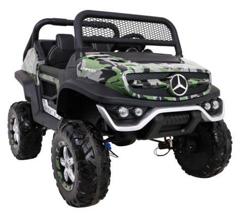 Mercedes Benz Unimog dla dzieci Lakier Moro + Napęd 4x4 + Pilot + Bagażnik + Wolny Start + Radio MP3 + LED Mercedes Benz Unimog dla dzieci Lakier Moro + Napęd 4x4 + Pilot + Bagażnik + Wolny Start + Radio MP3 + LED