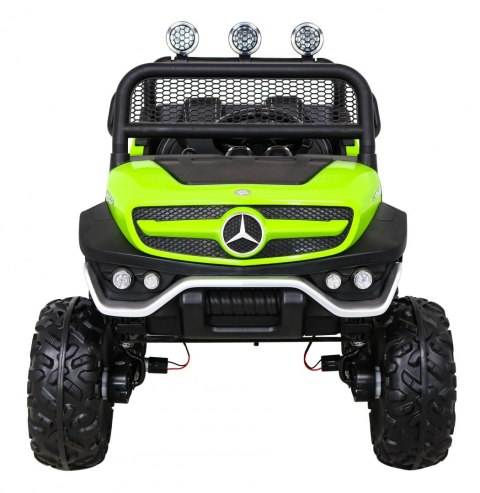 Mercedes Benz Unimog dla dzieci Zielony + Napęd 4x4 + Pilot + Bagażnik + Wolny Start + MP3 LED Mercedes Benz Unimog dla dzieci Zielony + Napęd 4x4 + Pilot + Bagażnik + Wolny Start + MP3 LED