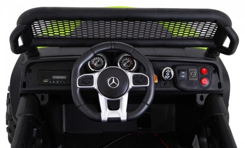 Mercedes Benz Unimog dla dzieci Zielony + Napęd 4x4 + Pilot + Bagażnik + Wolny Start + MP3 LED Mercedes Benz Unimog dla dzieci Zielony + Napęd 4x4 + Pilot + Bagażnik + Wolny Start + MP3 LED