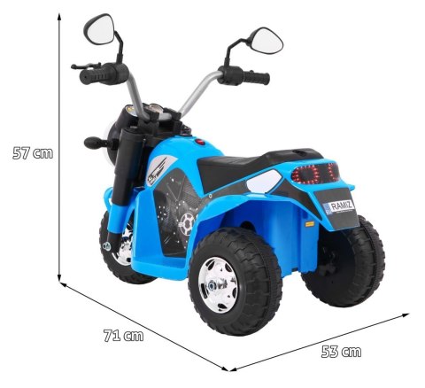 Motorek MiniBike na akumulator dla dzieci Niebieski + Dźwięki + Światła LED + Ekoskóra Motorek MiniBike na akumulator dla dzieci Niebieski + Dźwięki + Światła LED + Ekoskóra