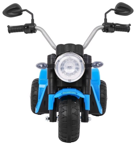 Motorek MiniBike na akumulator dla dzieci Niebieski + Dźwięki + Światła LED + Ekoskóra Motorek MiniBike na akumulator dla dzieci Niebieski + Dźwięki + Światła LED + Ekoskóra
