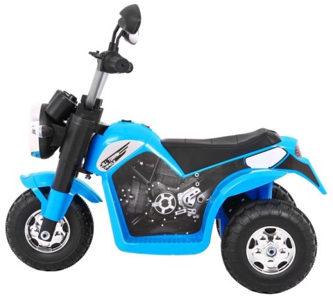 Motorek MiniBike na akumulator dla dzieci Niebieski + Dźwięki + Światła LED + Ekoskóra Motorek MiniBike na akumulator dla dzieci Niebieski + Dźwięki + Światła LED + Ekoskóra