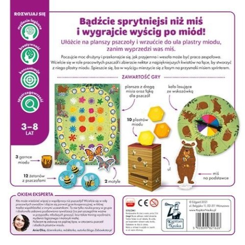 Planszowa Gra kooperacyjna "Miś i Pszczoły" dla dzieci 3-8 lat Kapitan Nauka Planszowa Gra kooperacyjna "Miś i Pszczoły" dla dzieci 3-8 lat Kapitan Nauka