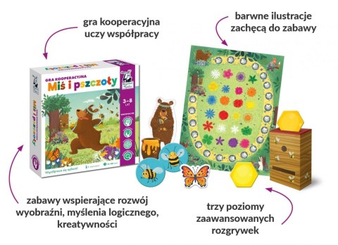 Planszowa Gra kooperacyjna "Miś i Pszczoły" dla dzieci 3-8 lat Kapitan Nauka Planszowa Gra kooperacyjna "Miś i Pszczoły" dla dzieci 3-8 lat Kapitan Nauka