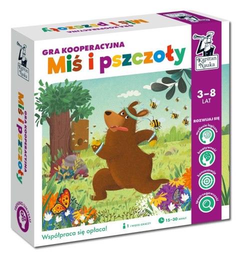 Planszowa Gra kooperacyjna "Miś i Pszczoły" dla dzieci 3-8 lat Kapitan Nauka Planszowa Gra kooperacyjna "Miś i Pszczoły" dla dzieci 3-8 lat Kapitan Nauka