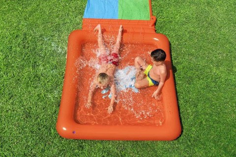 Podwójny Ślizg wodny Super Splash dla dzieci 3+ BESTWAY Tor 531cm + Brodzik 129 l + Natrysk Podwójny Ślizg wodny Super Splash dla dzieci 3+ BESTWAY Tor 531cm + Brodzik 129 l + Natrysk