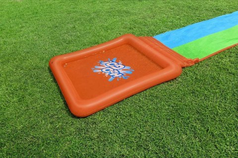 Podwójny Ślizg wodny Super Splash dla dzieci 3+ BESTWAY Tor 531cm + Brodzik 129 l + Natrysk Podwójny Ślizg wodny Super Splash dla dzieci 3+ BESTWAY Tor 531cm + Brodzik 129 l + Natrysk
