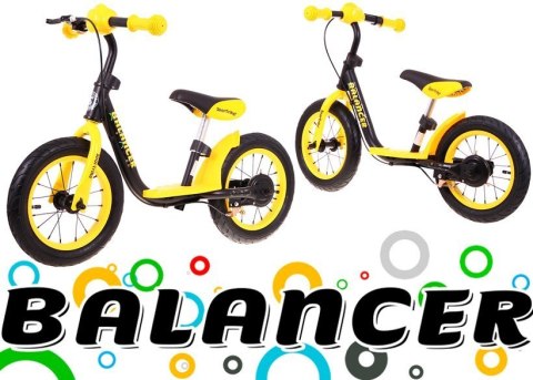 Rowerek biegowy SporTrike Balancer dla dzieci Żółty Pierwszy rowerek do Nauki jazdy Rowerek biegowy SporTrike Balancer dla dzieci Żółty Pierwszy rowerek do Nauki jazdy