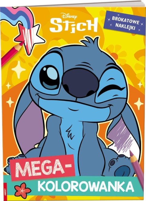 Stich. Megakolorowanka. Brokatowe naklejki. Stich. Megakolorowanka. Brokatowe naklejki.