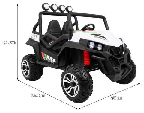Terenowe Grand Buggy Lift dla dzieci Biały + Napęd 4x4 + Pilot + Bagażnik + Radio MP3 + LED Terenowe Grand Buggy Lift dla dzieci Biały + Napęd 4x4 + Pilot + Bagażnik + Radio MP3 + LED