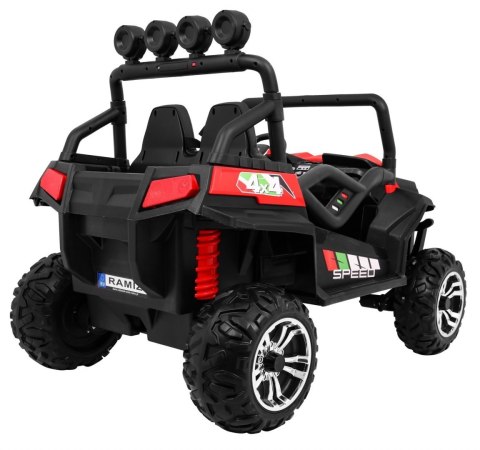 Terenowe Grand Buggy Lift dla dzieci Czerwony + Napęd 4x4 + Pilot + Bagażnik + Radio MP3 + LED Terenowe Grand Buggy Lift dla dzieci Czerwony + Napęd 4x4 + Pilot + Bagażnik + Radio MP3 + LED
