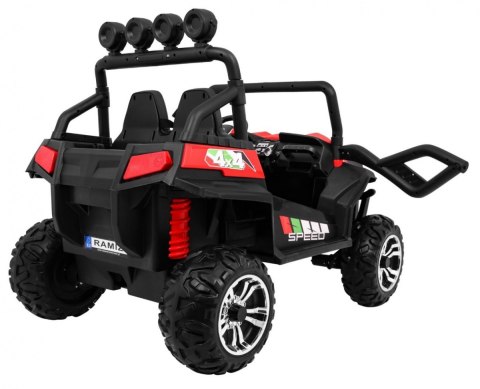 Terenowe Grand Buggy Lift dla dzieci Czerwony + Napęd 4x4 + Pilot + Bagażnik + Radio MP3 + LED Terenowe Grand Buggy Lift dla dzieci Czerwony + Napęd 4x4 + Pilot + Bagażnik + Radio MP3 + LED