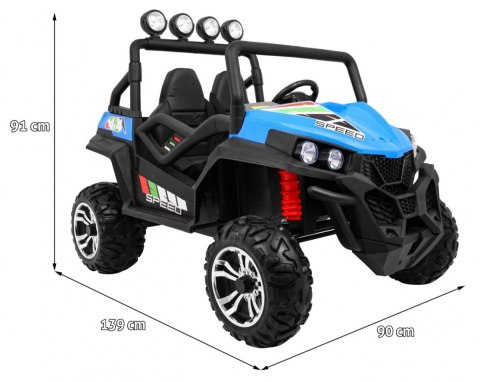 Terenowe Grand Buggy Lift dla dzieci Niebieski + Napęd 4x4 + Pilot + Bagażnik + Radio MP3 + LED Terenowe Grand Buggy Lift dla dzieci Niebieski + Napęd 4x4 + Pilot + Bagażnik + Radio MP3 + LED
