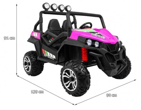 Terenowe Grand Buggy Lift dla dzieci Różowy + Napęd 4x4 + Pilot + Bagażnik + Radio MP3 + LED Terenowe Grand Buggy Lift dla dzieci Różowy + Napęd 4x4 + Pilot + Bagażnik + Radio MP3 + LED
