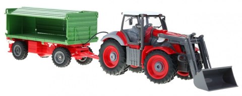 Traktor z koparką i przyczepą dla dzieci 3+ Zdalnie sterowany + Ruchome elementy Czerwono-zielony Traktor z koparką i przyczepą dla dzieci 3+ Zdalnie sterowany + Ruchome elementy Czerwono-zielony