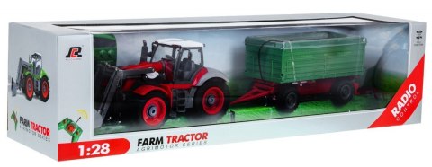 Traktor z koparką i przyczepą dla dzieci 3+ Zdalnie sterowany + Ruchome elementy Czerwono-zielony Traktor z koparką i przyczepą dla dzieci 3+ Zdalnie sterowany + Ruchome elementy Czerwono-zielony