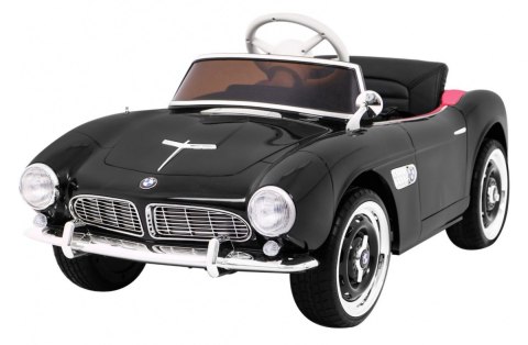 Autko BMW 507 Retro elektryczne dla dzieci Czarny + Audio LED + Pilot + Ekoskóra + EVA + Wolny Start Autko BMW 507 Retro elektryczne dla dzieci Czarny + Audio LED + Pilot + Ekoskóra + EVA + Wolny Start