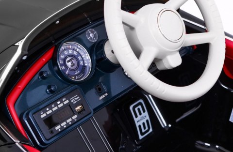 Autko BMW 507 Retro elektryczne dla dzieci Czarny + Audio LED + Pilot + Ekoskóra + EVA + Wolny Start Autko BMW 507 Retro elektryczne dla dzieci Czarny + Audio LED + Pilot + Ekoskóra + EVA + Wolny Start